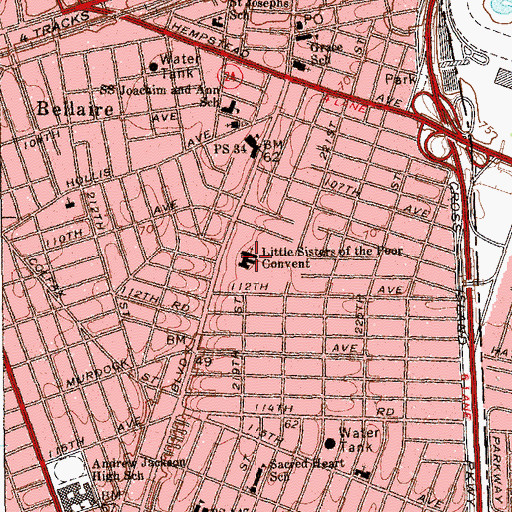 Topographic Map of Little Sisters of the Poor Convent, NY