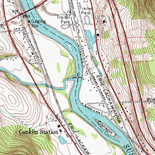 Topographic Map of Little Snake Creek, NY