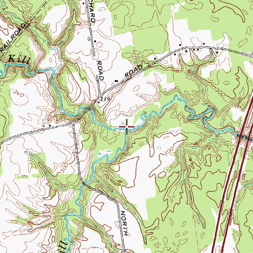 Topographic Map of Little Snook Kill, NY