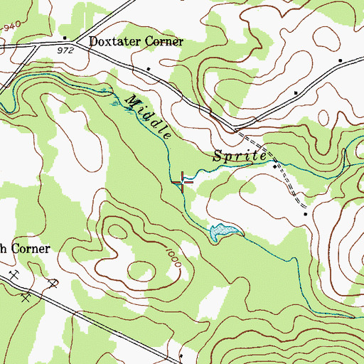 Topographic Map of Little Sprite Creek, NY
