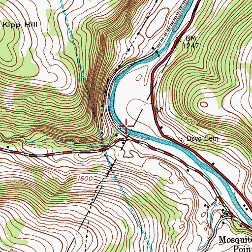Topographic Map of Little West Kill, NY