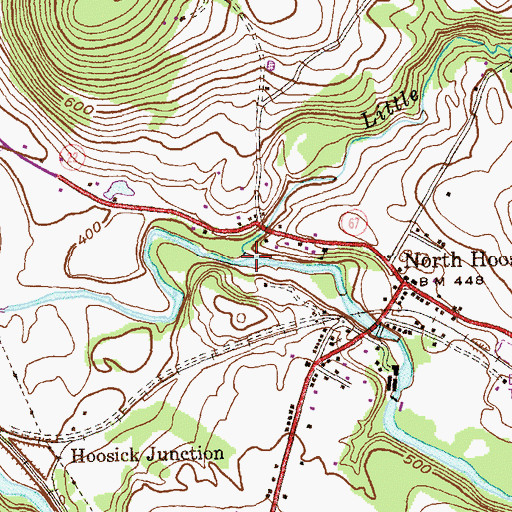 Topographic Map of Little White Creek, NY
