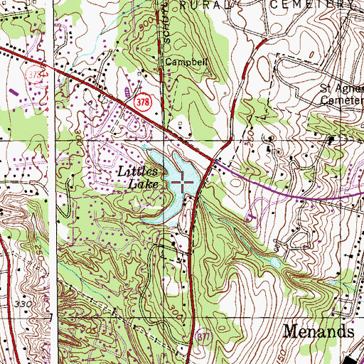 Topographic Map of Littles Lake, NY