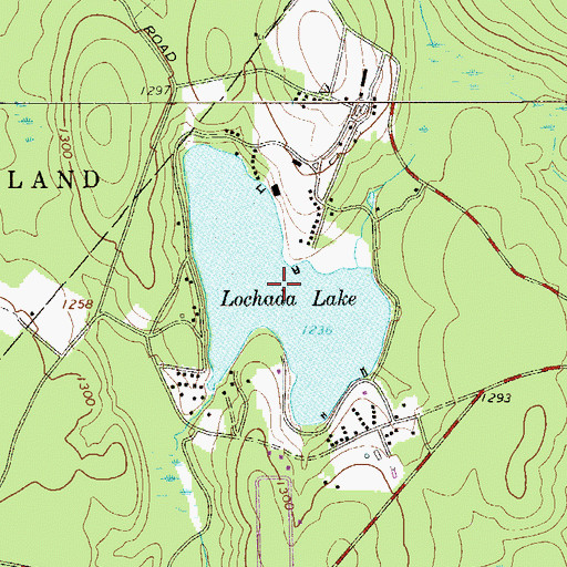 Topographic Map of Lochada Lake, NY