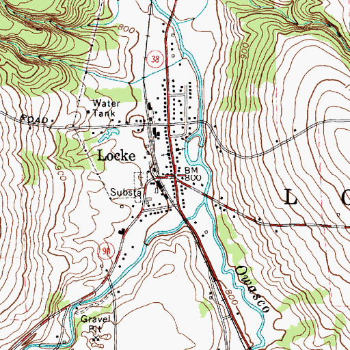 Topographic Map of Locke, NY