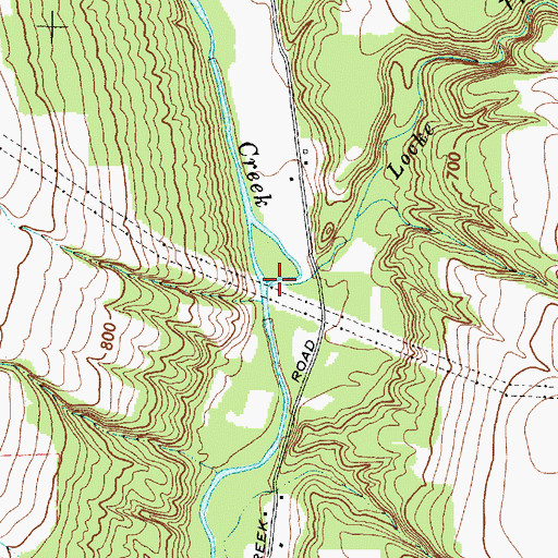 Topographic Map of Locke Creek, NY