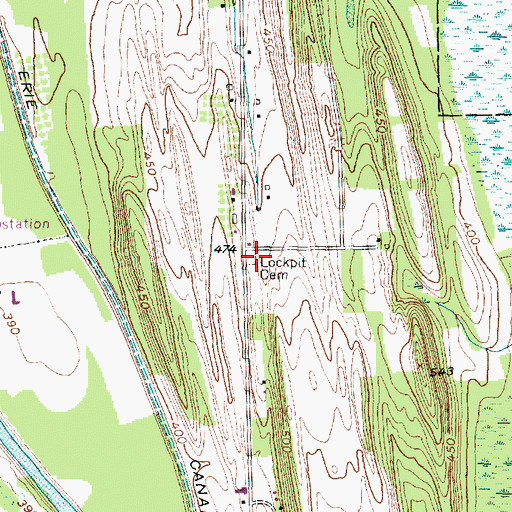 Topographic Map of Lockpit Cemetery, NY