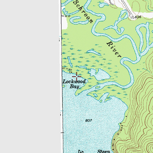Topographic Map of Lockwood Bay, NY