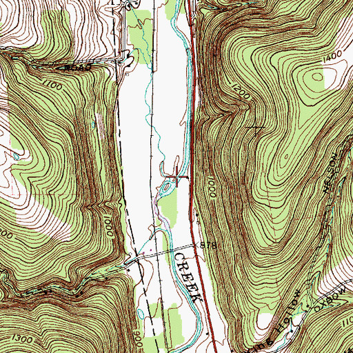Topographic Map of Lockwood Run, NY