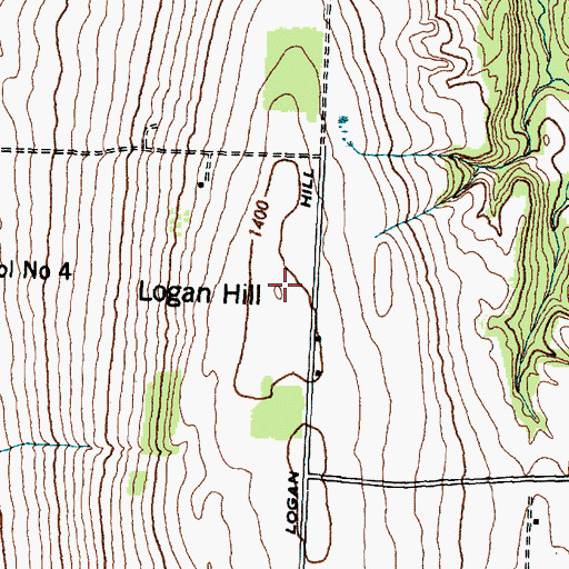 Topographic Map of Logan Hill, NY