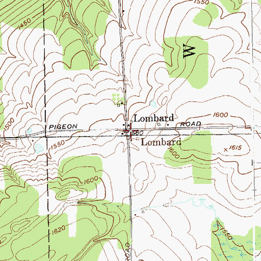 Topographic Map of Lombard, NY