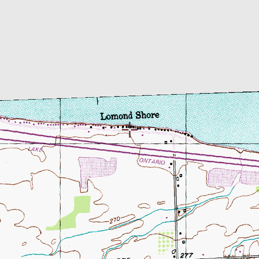 Topographic Map of Lomond Shore, NY