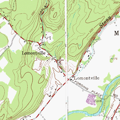 Topographic Map of Lomontville, NY
