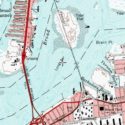Topographic Map of Long Bar, NY