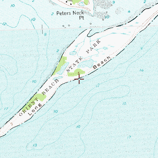 Topographic Map of Long Beach, NY