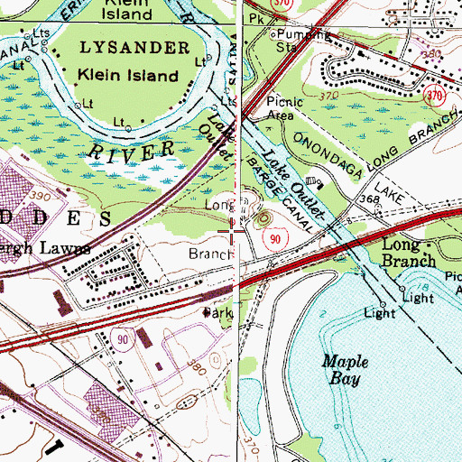 Topographic Map of Long Branch Park, NY