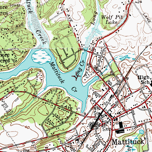 Topographic Map of Long Creek, NY