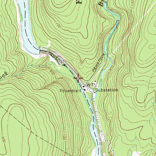 Topographic Map of Long Falls Brook, NY