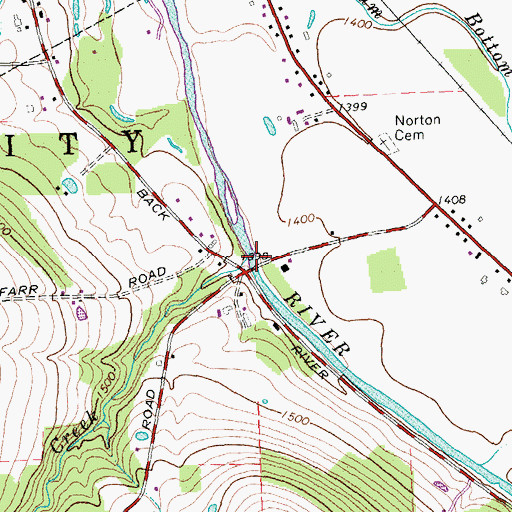 Topographic Map of Long Gore Creek, NY