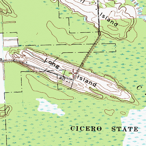 Topographic Map of Long Island, NY