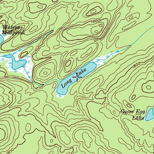 Topographic Map of Long Lake, NY
