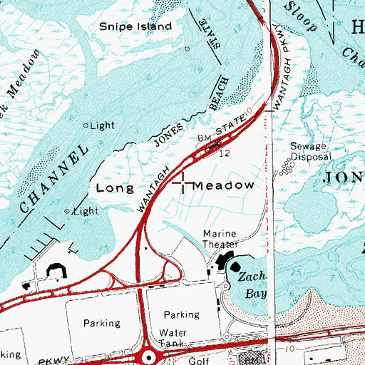 Topographic Map of Long Meadow, NY