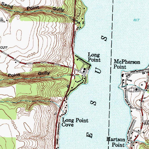 Topographic Map of Long Point Gully, NY