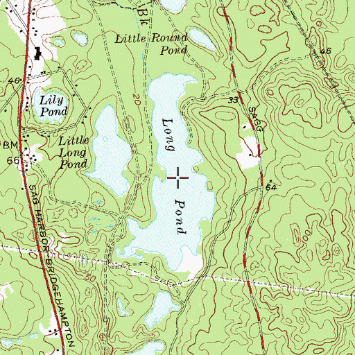 Topographic Map of Long Pond, NY