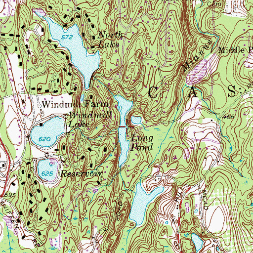Topographic Map of Long Pond, NY