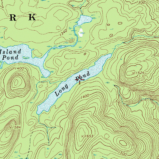 Topographic Map of Long Pond, NY