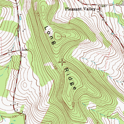 Topographic Map of Long Ridge, NY