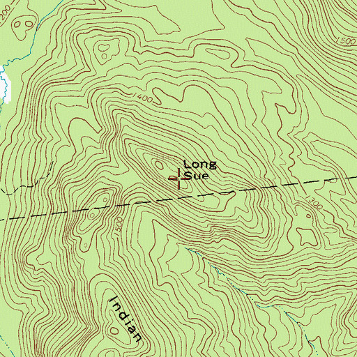 Topographic Map of Long Sue, NY