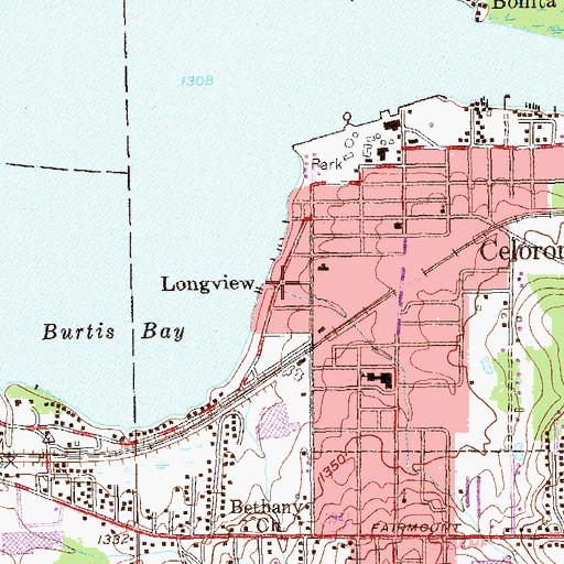 Topographic Map of Longview, NY