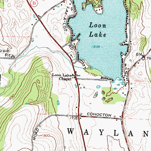 Topographic Map of Loon Lake Chapel, NY