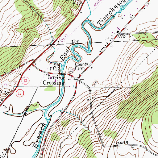 Topographic Map of Loring Crossing, NY