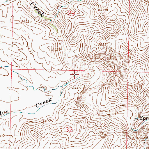 Topographic Map of Placeritas Creek, AZ