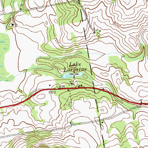 Topographic Map of Lake Lorraine, NY