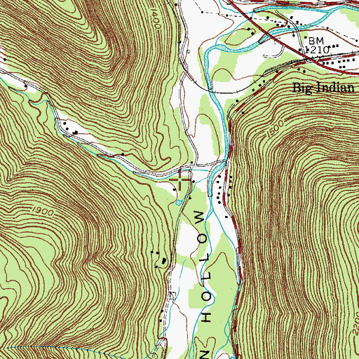Topographic Map of Lost Clove, NY
