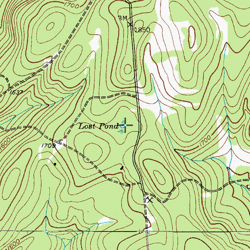 Topographic Map of Lost Pond, NY