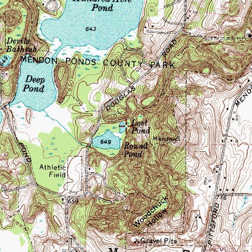 Topographic Map of Lost Pond, NY