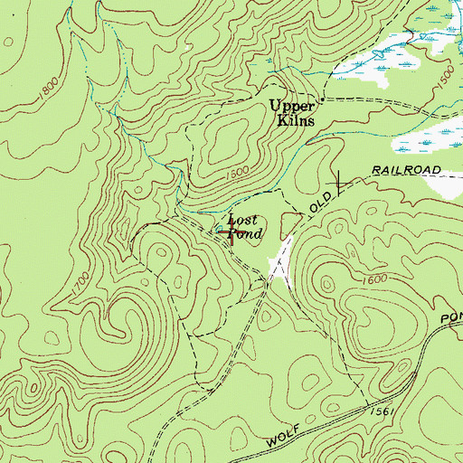 Topographic Map of Lost Pond, NY