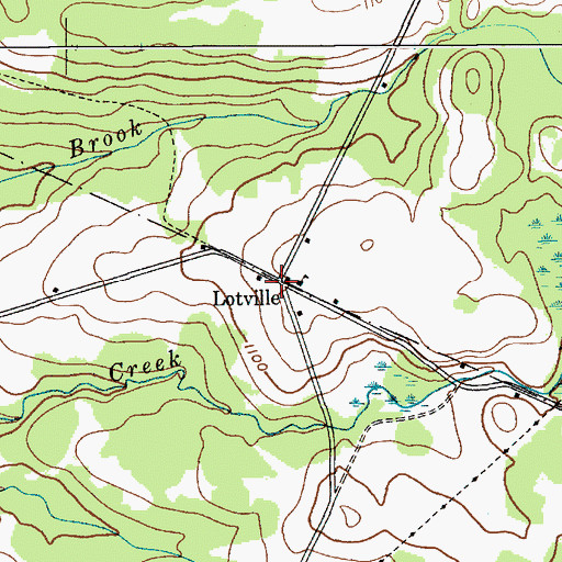 Topographic Map of Lotville, NY