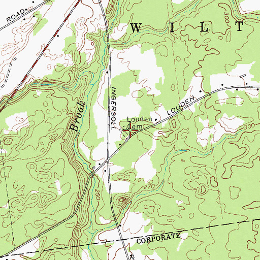 Topographic Map of Louden Cemetery, NY