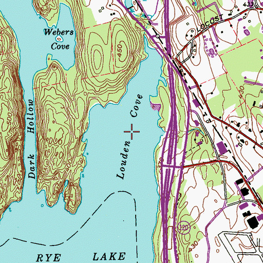 Topographic Map of Louden Cove, NY