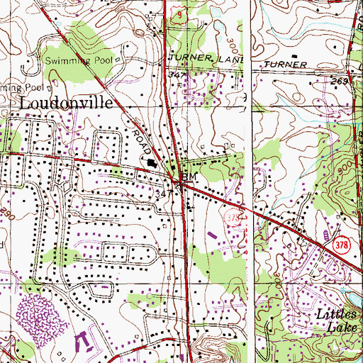 Topographic Map of Loudonville, NY
