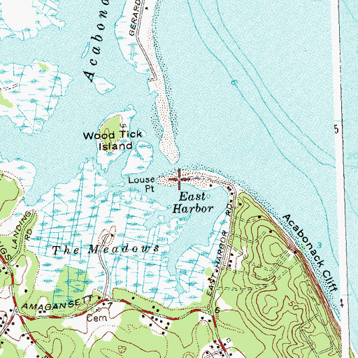 Topographic Map of Louse Point, NY