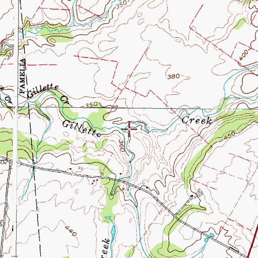 Topographic Map of Lowell Creek, NY