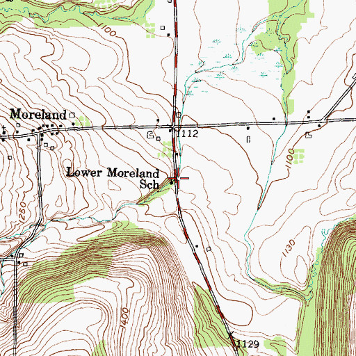 Topographic Map of Lower Moreland School (historical), NY