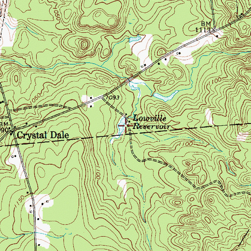 Topographic Map of Lowville Reservoir, NY