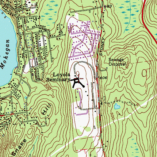 Topographic Map of Loyola Seminary, NY